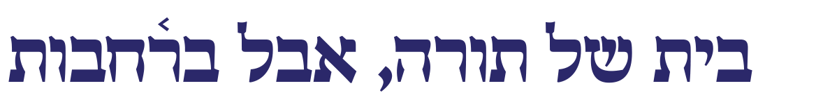 בית של תורה אבל ברחבות