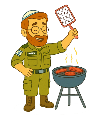 חייל מנפנף על האש